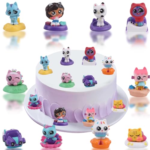10 Pcs Gabby Kuchendeko, Gabby Figurenset, Gabby Figurens Tortendeko, Gabby Cake Topper, Gabby Figures Kinder, Gabby Geburtstag Deko, Figuren Set, Puppen Ornamente, Kuchen Dekoration Kinder von Yuarlky