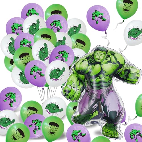 37 Stück Hulk Luftballons, Hulk Geburtstag Deko, Hulk Ballons Geburtstag, Hulk Folienballon, Hulk Latex Ballons, Hulk Party Deko, Helium Balloon, Geburtstagsparty-Dekorationen Für Jungen von Yuarlky