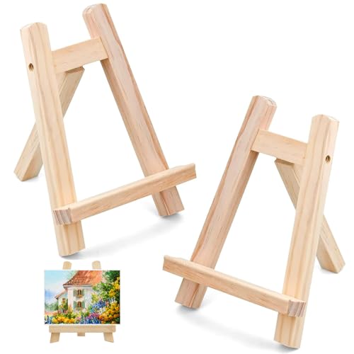 Klein Staffelei, Mini Staffeleien Holz 2 Stück, 15 x 20cm Deko Ständer, Kunst Staffelei, Mini Staffelei, Kleine Tischstaffelei, Kleine Staffelei Holz für Bilder, Fotohalter Kartenhalter für Fotoalbum Klein Staffelei, Mini Staffeleien Holz 2 Stück, 15 x 20cm Deko Ständer, Kunst Staffelei, Mini Staffelei, Kleine Tischstaffelei, Kleine Staffelei Holz für Bilder, Fotohalter Kartenhalter für Fotoalbum von Yudobliss