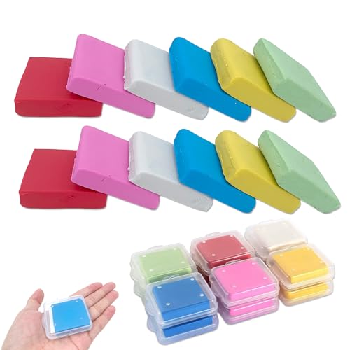 Knetradiergummis, 6 Farben Weich Knetbar Radiergummis, 12 Stück Radiergummi Knete, Radiergummi Knete, Knetgummi Radierer, Knetradiergummi Art Eraser, Mit transparenter Box Knetradiergummis, 6 Farben Weich Knetbar Radiergummis, 12 Stück Radiergummi Knete, Radiergummi Knete, Knetgummi Radierer, Knetradiergummi Art Eraser, Mit transparenter Box von Yudobliss