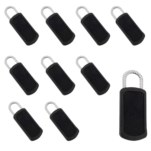 10-Stück Reisverschluss Zipper,Beidseitig Reißverschluss Zipper Ersatz,Ersatz Zipper für Reißverschlüsse,Pull Reparatur Ersatzteile Universal,Abnehmbares Anziehhilfe,für Fix Jacken Zelt Bettwäsche Set von YueJieSelected