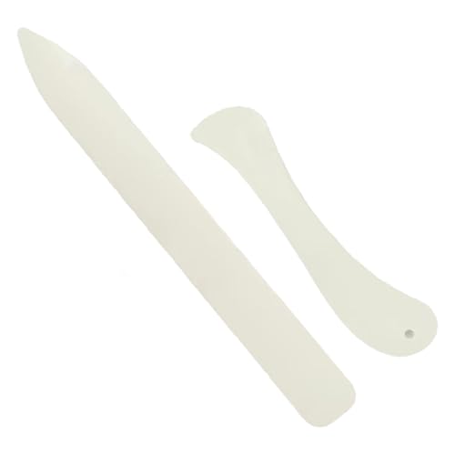 2-Stück Falzbein für Papier,Schneide und Falzbrett,Falzbein Knochen,Papierschneider Falzmaschine mit Abgerundeter Spitze,Falzbrett für Papier Kunststoff Falzbeil Basteln Bone Folder Schneidegerät von YueJieSelected