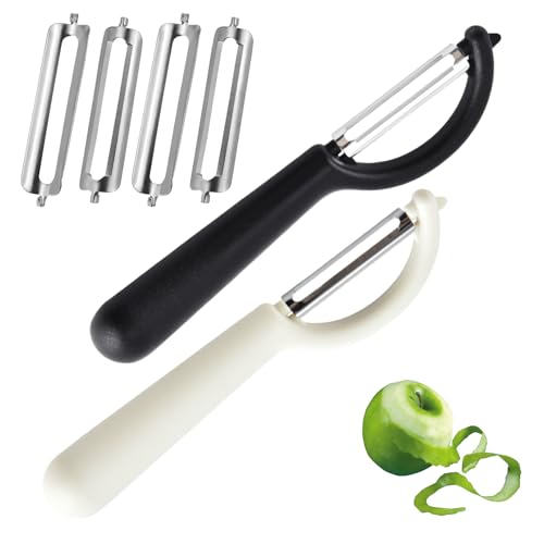 2 Stück P-Schäler Tupper mit 4 Ersatzklingen,Sparschäler für Gemüse &Obst,Ergonomischer Kartoffelschäler gurkenschäler,Müheloses Schälen,Spülmaschinenfest,Kompatibel mit Tupperware Küchengeräten 2 Stück P-Schäler Tupper mit 4 Ersatzklingen,Sparschäler für Gemüse &Obst,Ergonomischer Kartoffelschäler gurkenschäler,Müheloses Schälen,Spülmaschinenfest,Kompatibel mit Tupperware Küchengeräten von YueJieSelected
