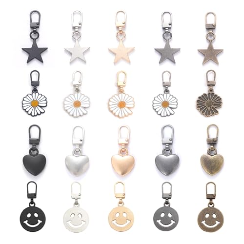 20 Stück Reißverschluss-Zipper, Metall Reißverschluss Zipper, Abnehmbarer Reißverschlussanhänger, Reißverschluss Zipper Ersatz für Geldbörse, Rucksack, Koffer, Reißverschluss Anhänger, Ersatz Zipper 20 Stück Reißverschluss-Zipper, Metall Reißverschluss Zipper, Abnehmbarer Reißverschlussanhänger, Reißverschluss Zipper Ersatz für Geldbörse, Rucksack, Koffer, Reißverschluss Anhänger, Ersatz Zipper von YueJieSelected