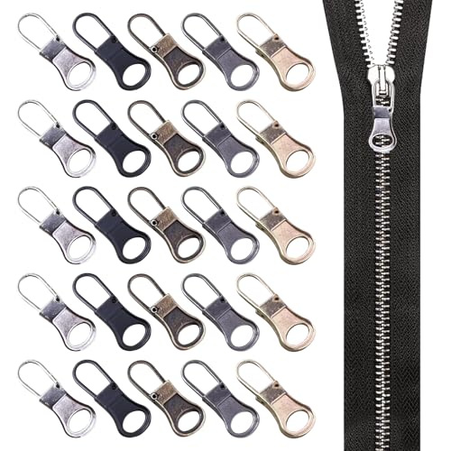 25 Stück Reißverschluss Zipper,Bunt Zipper für Reißverschluss,Reißverschluss Reparatur Replacement Set,Abnehmbare Reisverschluss-zipper Anhänger Metall,Abnehmbares Metallreißverschluss Ersatzzipper 25 Stück Reißverschluss Zipper,Bunt Zipper für Reißverschluss,Reißverschluss Reparatur Replacement Set,Abnehmbare Reisverschluss-zipper Anhänger Metall,Abnehmbares Metallreißverschluss Ersatzzipper von YueJieSelected