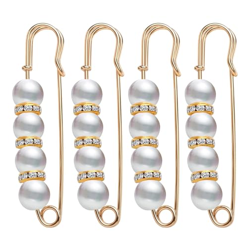 4 Stück Brosche Sicherheitsnadeln,Broschen für Kleidung Pins Perlen mit Pins Damen Niedliche,Brautkleid Halloween Pearl Broschen & Anstecknadeln Dame,Kleidungsclips Kleiderspangen Women Ausschnitt 4 Stück Brosche Sicherheitsnadeln,Broschen für Kleidung Pins Perlen mit Pins Damen Niedliche,Brautkleid Halloween Pearl Broschen & Anstecknadeln Dame,Kleidungsclips Kleiderspangen Women Ausschnitt von YueJieSelected