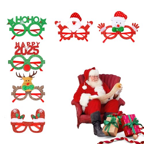 6-Stück Weihnachtsbrillen Erwachsene,Weihnachtsbrille Kinder,Weihnachts Brille Weihnachten Weihnachten Brillen,Weihnachtsparty Accessoires,Weihnachtsmütze Weihnachtsassesoires,Weihnachtsverkleidung 6-Stück Weihnachtsbrillen Erwachsene,Weihnachtsbrille Kinder,Weihnachts Brille Weihnachten Weihnachten Brillen,Weihnachtsparty Accessoires,Weihnachtsmütze Weihnachtsassesoires,Weihnachtsverkleidung von YueJieSelected