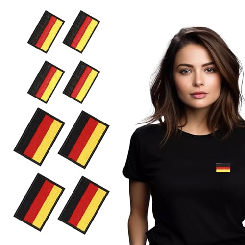 8-Stück Deutschland Patch Klett Patches,Germany Deutschland Flagge Patch Deutschland,Deutschl Hoheitsabzeichen Klett Bw,Internationaler Militär Patches Klett Patch,Velcro Patches für Aufnäher Rucksack von YueJieSelected