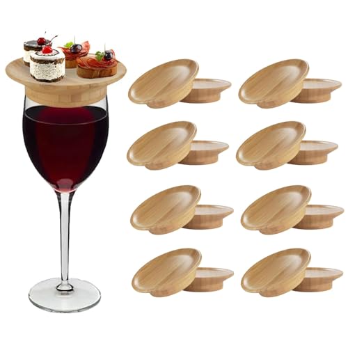 Wineglas Charcuterie Topper, Lustige Weinglas Charcuterie Aufsatz Set, Hölzerner Weinglas Aufsatz Untersetzer, 2024 Neuer Weinglas Aufsatz Vorspeisenteller, für Desserts, Getränke & Partyzubehör 8PCS Wineglas Charcuterie Topper, Lustige Weinglas Charcuterie Aufsatz Set, Hölzerner Weinglas Aufsatz Untersetzer, 2024 Neuer Weinglas Aufsatz Vorspeisenteller, für Desserts, Getränke & Partyzubehör 8PCS von YueYue