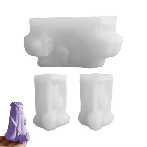 Yuecjian Halloween Formen | Kerzen Epoxidharz Formen Silikon - 3 Teile Bastelbedarf Halloween Dekoration Hersteller für Seife Feiertag Kinder Erwachsene Partygeschenke Heimdekoration von Yuecjian