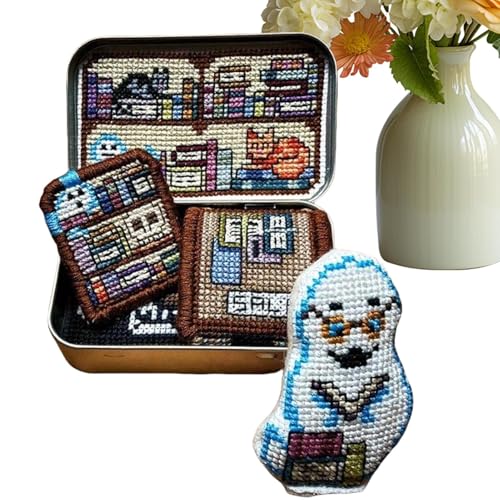 Yuecjian Handstickerei-Set – Stickdosen-Set für Anfänger, komplettes Zubehör mit Anleitung für Nähkunst-Enthusiasten, Teenager, Frauen, Heimstudio von Yuecjian