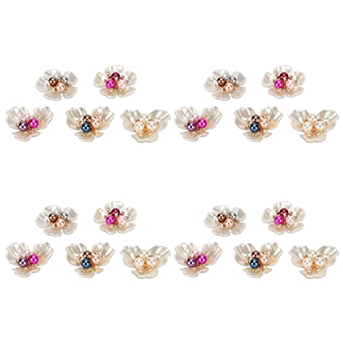 20 Stück schöne Kunstperlen, flache Blumenverzierungen für die Schmuckherstellung, Kleidung, 38 mm 20 Stück schöne Kunstperlen, flache Blumenverzierungen für die Schmuckherstellung, Kleidung, 38 mm von Yuecoom