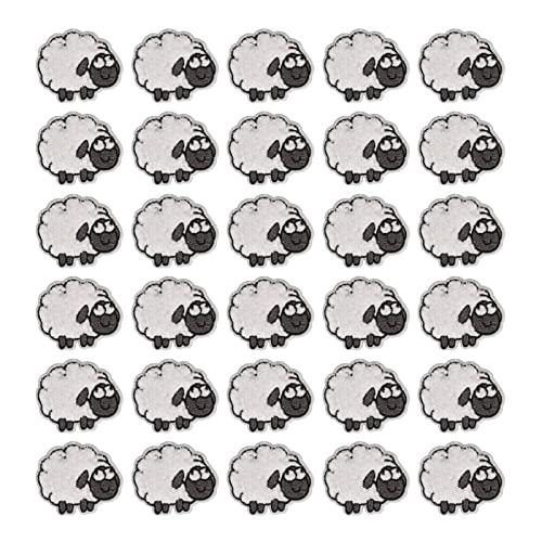 30pcs Stoffflecken bestickte Bügeleisen auf Schafformen Kleidung Applizes Jacke Westen Hüte Taschen Taschen 30pcs Stoffflecken bestickte Bügeleisen auf Schafformen Kleidung Applizes Jacke Westen Hüte Taschen Taschen von Yuecoom
