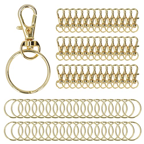 Gold Lobster Claw Clasp -Schlüsselringe rotierende Haken langlebiger Metallschlüsselketten -Clip -DIY -Schmuck 100pcs Gold Lobster Claw Clasp -Schlüsselringe rotierende Haken langlebiger Metallschlüsselketten -Clip -DIY -Schmuck 100pcs von Yuecoom