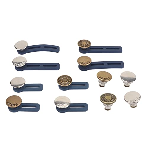 Hosenverlängerung, abnehmbare Silikonringverlängerung aus Legierung, set für Hosen, Röcke, Kleidung, 12 Stück Hosenverlängerung, abnehmbare Silikonringverlängerung aus Legierung, set für Hosen, Röcke, Kleidung, 12 Stück von Yuecoom