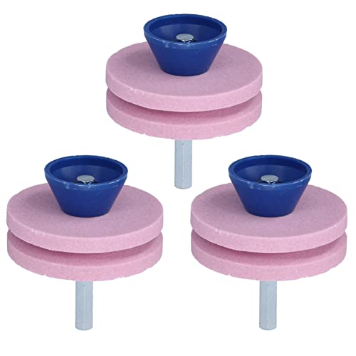 Lawn Mower Sharpener for Mowing Equipment & Drill – 3PCS Corundum Grinding Disc for Tool Maintenance (Double Layer) von Yuecoom