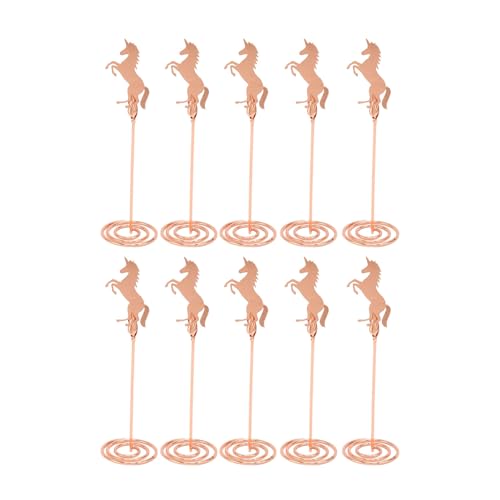 Tischnummernhalter innovative niedliche Metall -Place -Kartenhalter für Hochzeiten Partys Bankette Babypartys anwendbares Foto -Memo -Menü/Karte, 10pcs Eisenmaterial von Yuecoom