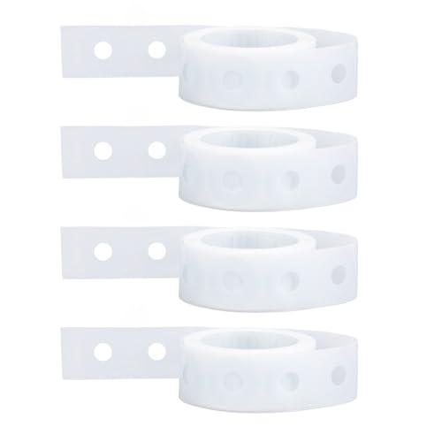 Verstärkungsaufkleber selbstkleber Loch, PVC klare Verstärkungsetiketten, nicht druckbare Papierlochverstärkungsetiketten für Schulen, Häuser und Büros (Set von 4) von Yuecoom