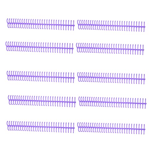 Yuecoom 10-teilige Spiralbindungsspule, 130 Blatt Kapazität, Rückenkamm, 30 Löcher, Spiralbindungen, 16 mm Durchmesser, Set-Kit, Bindespiralen für Büro, Klassenzimmer, Bibliothek(Lila) von Yuecoom