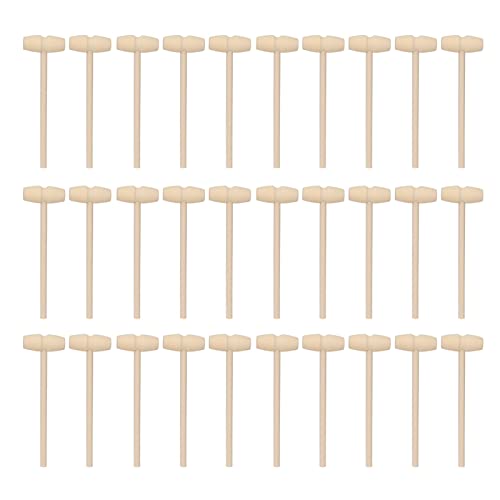 Yuecoom Holzhammer Kinder Spielzeug Mini Holzkrabben Mallet für brechenes Schokoladenherz von Yuecoom