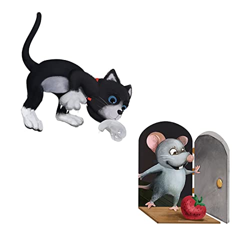 Mausloch-Wandaufkleber, keine Katzen, Cartoon, niedliche Mäuse, kleine Wandaufkleber für Kinderzimmer, Wohnzimmer, Schlafzimmer, Kinderzimmer, Klassenzimmer, Wandtattoo Feen Und (AS shown, One Size) Mausloch-Wandaufkleber, keine Katzen, Cartoon, niedliche Mäuse, kleine Wandaufkleber für Kinderzimmer, Wohnzimmer, Schlafzimmer, Kinderzimmer, Klassenzimmer, Wandtattoo Feen Und (AS shown, One Size) von Yuemei