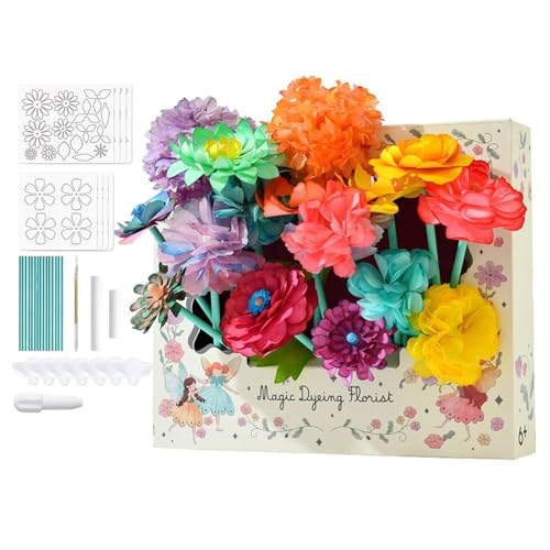 Yuemeuy Magisches Blütenblätter Blumenkunst Set | Blumen Basteln Für Kinder,3D Blumenstrauß Blüten Kreatives Kunst Aktivitäten Set für und Mädchen von Yuemeuy