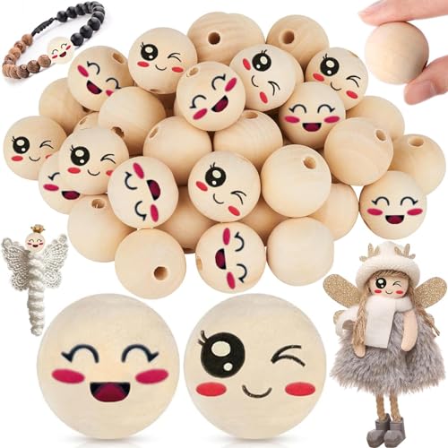 30mm Holzperlen mit Gesicht,Yueser 30 Stück Holzkugeln mit Gesicht für Sorgenwurm 30mm Holzperlen mit Gesicht Sorgenwürmchen Holzköpfe mit Gesicht Glückswürmchen Perlen mit Gesicht Holzkugeln mit Loch 30mm Holzperlen mit Gesicht,Yueser 30 Stück Holzkugeln mit Gesicht für Sorgenwurm 30mm Holzperlen mit Gesicht Sorgenwürmchen Holzköpfe mit Gesicht Glückswürmchen Perlen mit Gesicht Holzkugeln mit Loch von Yueser