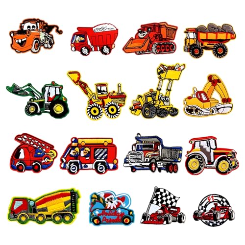 Yueser Flicken zum Aufbügeln Kinder, 16Pcs Bügelflicken Kinder Aufnäher Junge Bügelbilder für Textilien Auto Bügelpatch Aufbügelflicken Bügelsticker Patches Aufnäher zum Aufbügeln für Kleidung Jeans Yueser Flicken zum Aufbügeln Kinder, 16Pcs Bügelflicken Kinder Aufnäher Junge Bügelbilder für Textilien Auto Bügelpatch Aufbügelflicken Bügelsticker Patches Aufnäher zum Aufbügeln für Kleidung Jeans von Yueser