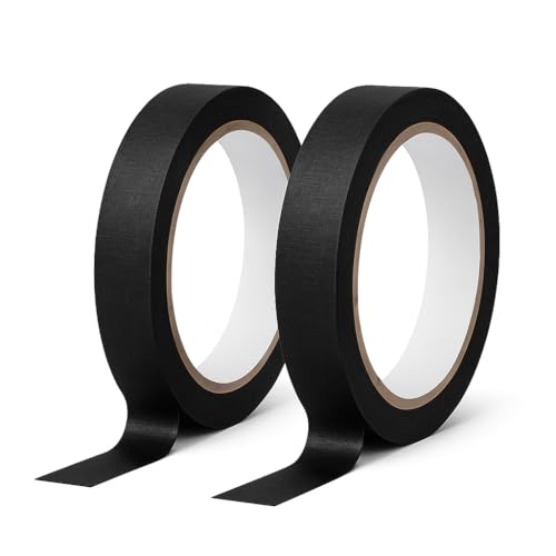 Yuexitech 2 Rollen Kreppband Malerband 15mm x 50m, Schwarz Maler Abklebeband für Renovierung, Lackier- Und Autolackarbeiten, Klebeband Malerarbeiten LöSungsmittelfrei Yuexitech 2 Rollen Kreppband Malerband 15mm x 50m, Schwarz Maler Abklebeband für Renovierung, Lackier- Und Autolackarbeiten, Klebeband Malerarbeiten LöSungsmittelfrei von Yuexitech