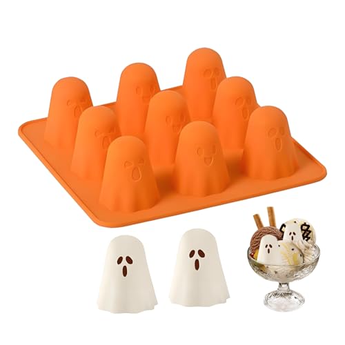 Geisterform - Feiertag Formen - Silikon Halloween Formen 3D für Schokolade Süßigkeiten Küche kreatives Basteln Backen Kochkurs Lebensmittel Blogger Patisserie Chefs Hausbäcker von Yugugomo