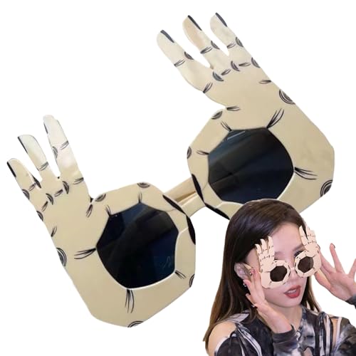 Yugugomo Lustige Brille,Spaßbrillen | Cooles Accessoire Mit OK Handgeste von Yugugomo