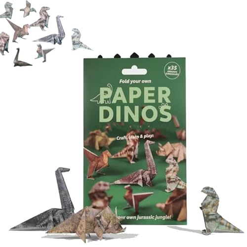 DIY Papier Katzen Origami Kit, 3D Handgemachte Origami Katze Modell, Origami Tier Geformte Dekoration Kit, Cut Animal Papercraft Modell für Anfänger, Kreative Katze Origami Set (Dinos) von Yuhaidzsw