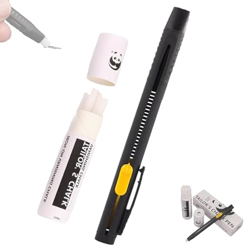 Yuhaidzsw Wärmelöschbarer Stoffmarker zum Nähen, Sticken, Quilten, einziehbare, unsichtbare Stoffmarker zum Nähen mit austauschbaren Nachfüllpackungen, für Baumwolle, Strickstoffe (1 x Stift + 1 x Yuhaidzsw Wärmelöschbarer Stoffmarker zum Nähen, Sticken, Quilten, einziehbare, unsichtbare Stoffmarker zum Nähen mit austauschbaren Nachfüllpackungen, für Baumwolle, Strickstoffe (1 x Stift + 1 x von Yuhaidzsw