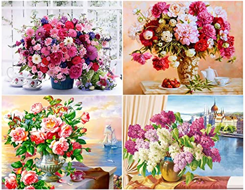 Diamond Painting Full Set | 4 Pack DIY 5d Diamant Painting Bilder mit Diamond Painting Zubehör für Erwachsene & Kinder/Diamant malerei Kits Malen nach Zahlen Wohnzimmer Bilder Dekoration für Home Wall Diamond Painting Full Set | 4 Pack DIY 5d Diamant Painting Bilder mit Diamond Painting Zubehör für Erwachsene & Kinder/Diamant malerei Kits Malen nach Zahlen Wohnzimmer Bilder Dekoration für Home Wall von YuhooTech