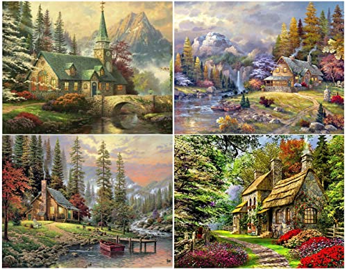 Diamond Painting Full Set | 4 Pack DIY 5d Diamant Painting Bilder mit Diamond Painting Zubehör für Erwachsene & Kinder/Diamant malerei Kits Malen nach Zahlen Wohnzimmer Bilder Dekoration für Home Wall Diamond Painting Full Set | 4 Pack DIY 5d Diamant Painting Bilder mit Diamond Painting Zubehör für Erwachsene & Kinder/Diamant malerei Kits Malen nach Zahlen Wohnzimmer Bilder Dekoration für Home Wall von YuhooTech