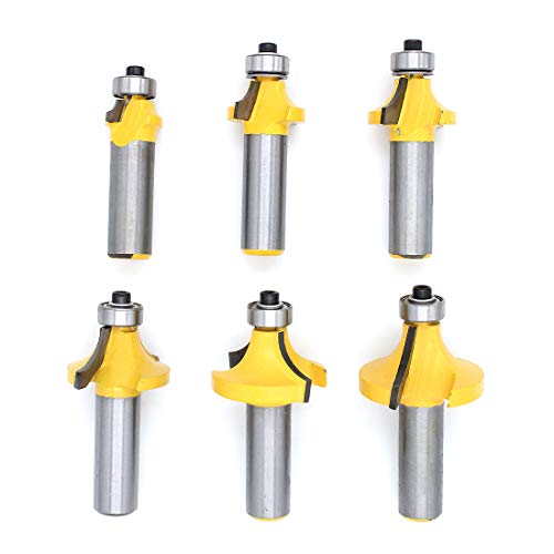 Yuhtech 6 Stück 1/2 Zoll Schaft Rund über Router Bit edge-forming Abrundfräser Holz Fräser Yuhtech 6 Stück 1/2 Zoll Schaft Rund über Router Bit edge-forming Abrundfräser Holz Fräser von Yuhtech