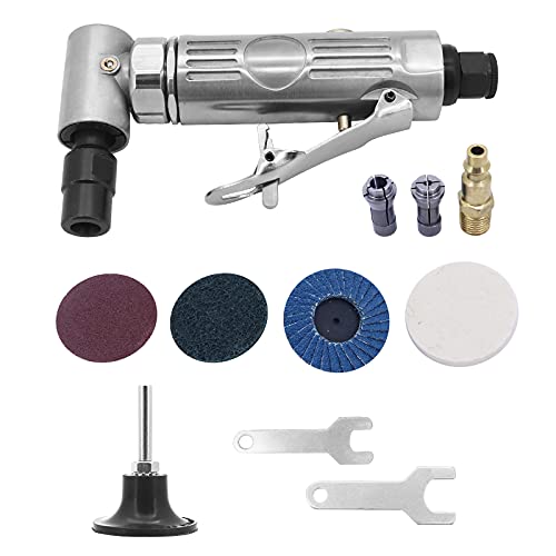 Yuhtech 90 Grad Druckluft Winkelschleifer 1/4 Zoll Druckluft Gesenkschleifer mit 2 Zoll Schleifscheibe Druckluftschleifer Set für Konturschleifen, Polieren Yuhtech 90 Grad Druckluft Winkelschleifer 1/4 Zoll Druckluft Gesenkschleifer mit 2 Zoll Schleifscheibe Druckluftschleifer Set für Konturschleifen, Polieren von Yuhtech