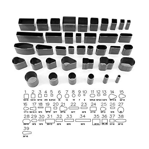 Yuhtech Stanze Ablochen auf Leder, 39 Pcs Leder Bastelset EIN Loch Stanzgerät Werkzeug handgefertigt DIY von Yuhtech