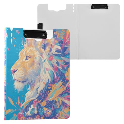 Clipfolio Klapp-Klemmbrett, einzigartig, Löwenblau, A4, zwei Metall-Clips, Stifthalter, Still-Clipboard mit Abdeckung Clipfolio Klapp-Klemmbrett, einzigartig, Löwenblau, A4, zwei Metall-Clips, Stifthalter, Still-Clipboard mit Abdeckung von Yuiboo