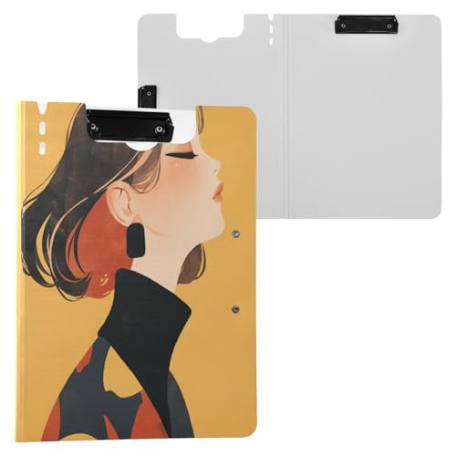 Faltbare Klemmbretter, dunkles weibliches Pfirsich-Puff, A4-Klemmbrett, Binderfolio, Doppel-Clips, Stifthalter, Still-Clipboard mit festem Einband Faltbare Klemmbretter, dunkles weibliches Pfirsich-Puff, A4-Klemmbrett, Binderfolio, Doppel-Clips, Stifthalter, Still-Clipboard mit festem Einband von Yuiboo