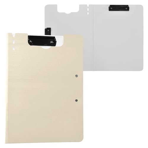 Faltbare Klemmbretter Beige A4 Klemmbrett Binder Zwei Metallclips Stifthalter Schule Klemmbrett mit Hardcover Faltbare Klemmbretter Beige A4 Klemmbrett Binder Zwei Metallclips Stifthalter Schule Klemmbrett mit Hardcover von Yuiboo