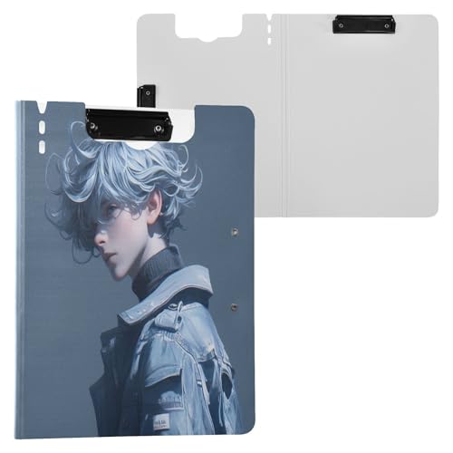 Faltbare Klemmbretter Brave Boys Dunkelgrau A4-Klemmbrett mit Ordner, horizontale und vertikale Doppel-Clips, Still-Clipboard mit festem Einband Faltbare Klemmbretter Brave Boys Dunkelgrau A4-Klemmbrett mit Ordner, horizontale und vertikale Doppel-Clips, Still-Clipboard mit festem Einband von Yuiboo