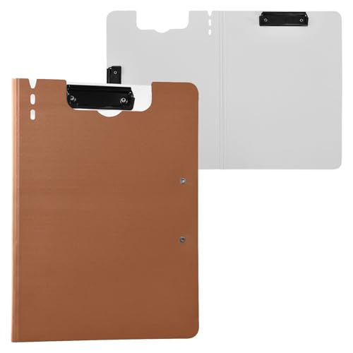 Faltbare Klemmbretter Sienna Braun A4 Klemmbrett Padfolio Doppelte Metallclips Stifthalter Still-Clipboard mit Abdeckung Faltbare Klemmbretter Sienna Braun A4 Klemmbrett Padfolio Doppelte Metallclips Stifthalter Still-Clipboard mit Abdeckung von Yuiboo