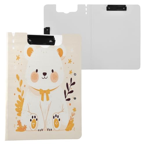 Faltbare Klemmbretter Sweet Bear A4 Klemmbrett Padfolio Doppelte Metallclips Stifthalter Still-Clipboard mit festem Einband Faltbare Klemmbretter Sweet Bear A4 Klemmbrett Padfolio Doppelte Metallclips Stifthalter Still-Clipboard mit festem Einband von Yuiboo