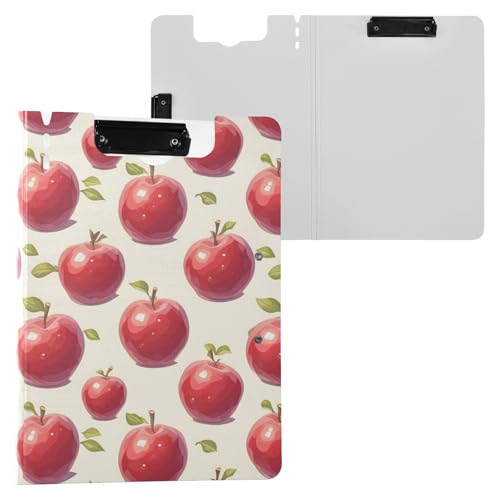 Faltbare Klemmbretter mit roten Äpfeln, A4, Klemmbrett, zwei Metallklammern, Stifthalter, Still-Clipboard mit festem Einband Faltbare Klemmbretter mit roten Äpfeln, A4, Klemmbrett, zwei Metallklammern, Stifthalter, Still-Clipboard mit festem Einband von Yuiboo