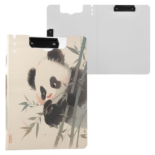 Faltbares Klemmbrett A Cute Panda A4 Klemmbrett Clipfolio Zwei Metallclips Stifthalter Büro Klemmbrett mit Hardcover von Yuiboo