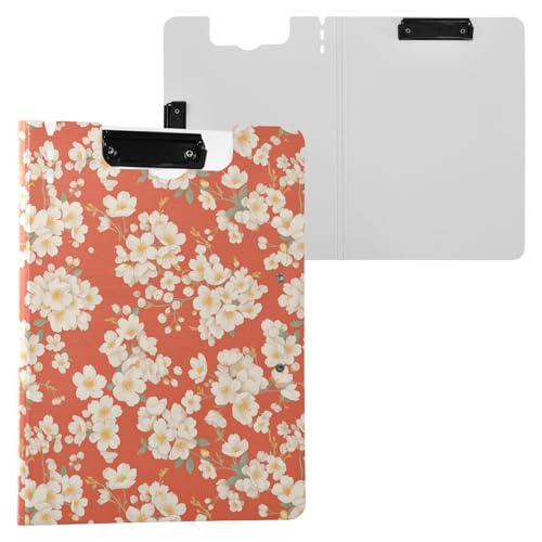 Faltbares Klemmbrett weiße Kirschblüten A4 Klemmbrett Binderfolio Doppelclips Stifthalter Schule Klemmbrett mit festem Einband Faltbares Klemmbrett weiße Kirschblüten A4 Klemmbrett Binderfolio Doppelclips Stifthalter Schule Klemmbrett mit festem Einband von Yuiboo