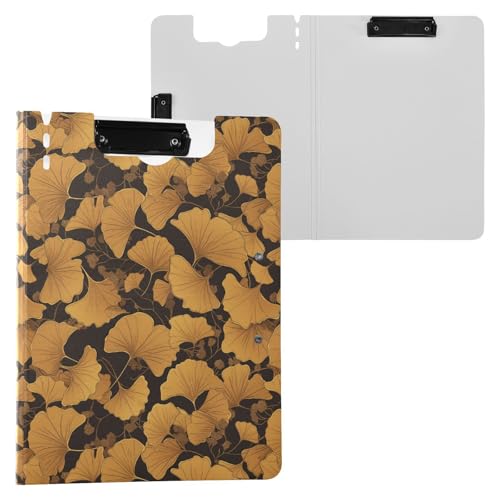 Gefaltetes Klemmbrett Ginkgoes A4 Klemmbrett Binder Horizontal und Vertikal Doppelclips Still-Klemmbrett mit Abdeckung Gefaltetes Klemmbrett Ginkgoes A4 Klemmbrett Binder Horizontal und Vertikal Doppelclips Still-Klemmbrett mit Abdeckung von Yuiboo