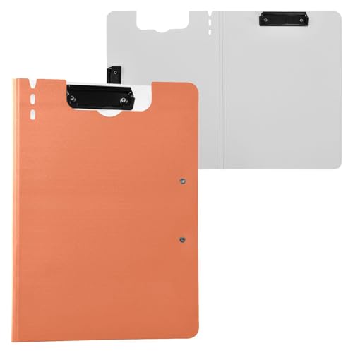 Gefaltetes Klemmbrett Korallenorange, A4-Klemmbrett mit Ordner, doppelte Metallklammern, Stifthalter, Schulklemmbrett mit Abdeckung Gefaltetes Klemmbrett Korallenorange, A4-Klemmbrett mit Ordner, doppelte Metallklammern, Stifthalter, Schulklemmbrett mit Abdeckung von Yuiboo