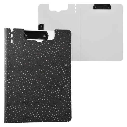 Gefaltetes Klemmbrett Polka Dot Schwarz A4 Klemmbrett mit Padfolio Horizontal und Vertikal Doppelclips Büro Klemmbrett mit Hardcover Gefaltetes Klemmbrett Polka Dot Schwarz A4 Klemmbrett mit Padfolio Horizontal und Vertikal Doppelclips Büro Klemmbrett mit Hardcover von Yuiboo
